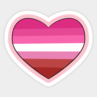 Lesbian Heart Sticker